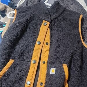 Carhartt Black Vest with Orange Accents